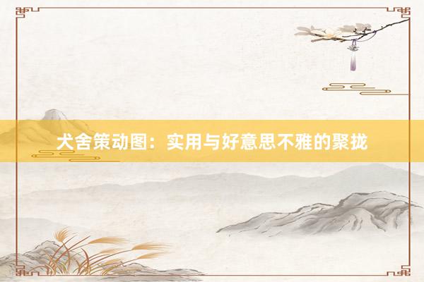 犬舍策动图：实用与好意思不雅的聚拢